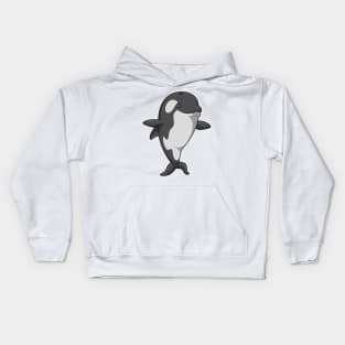 Killer whale at Yoga Fitness in Standing Kids Hoodie